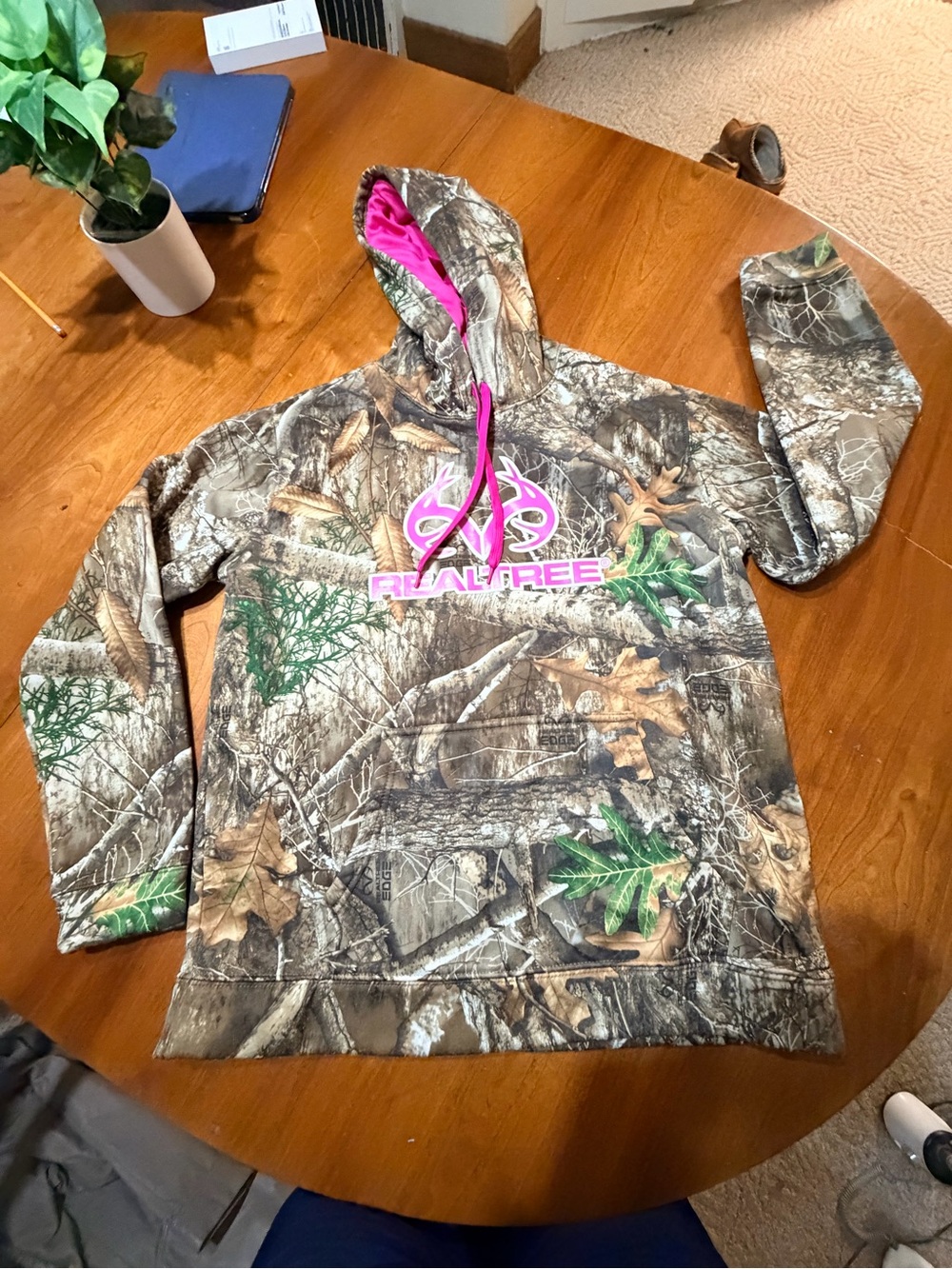 Realtree Woman's Realtree Camo Hoodie with Pink Logo